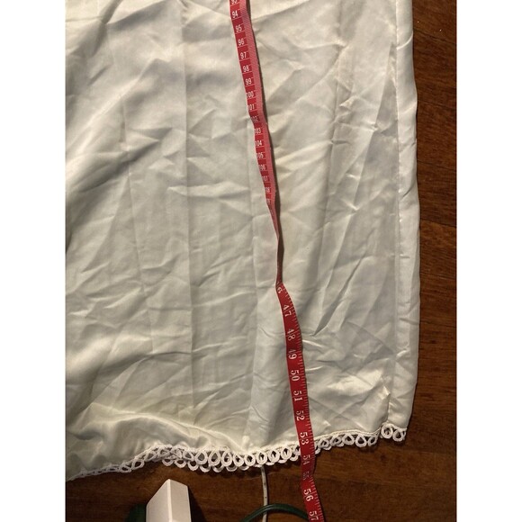 Vintage Pale Green SEXY Négligée Pajama night Gown Full Side Slip Silky nightie - Picture 13 of 14